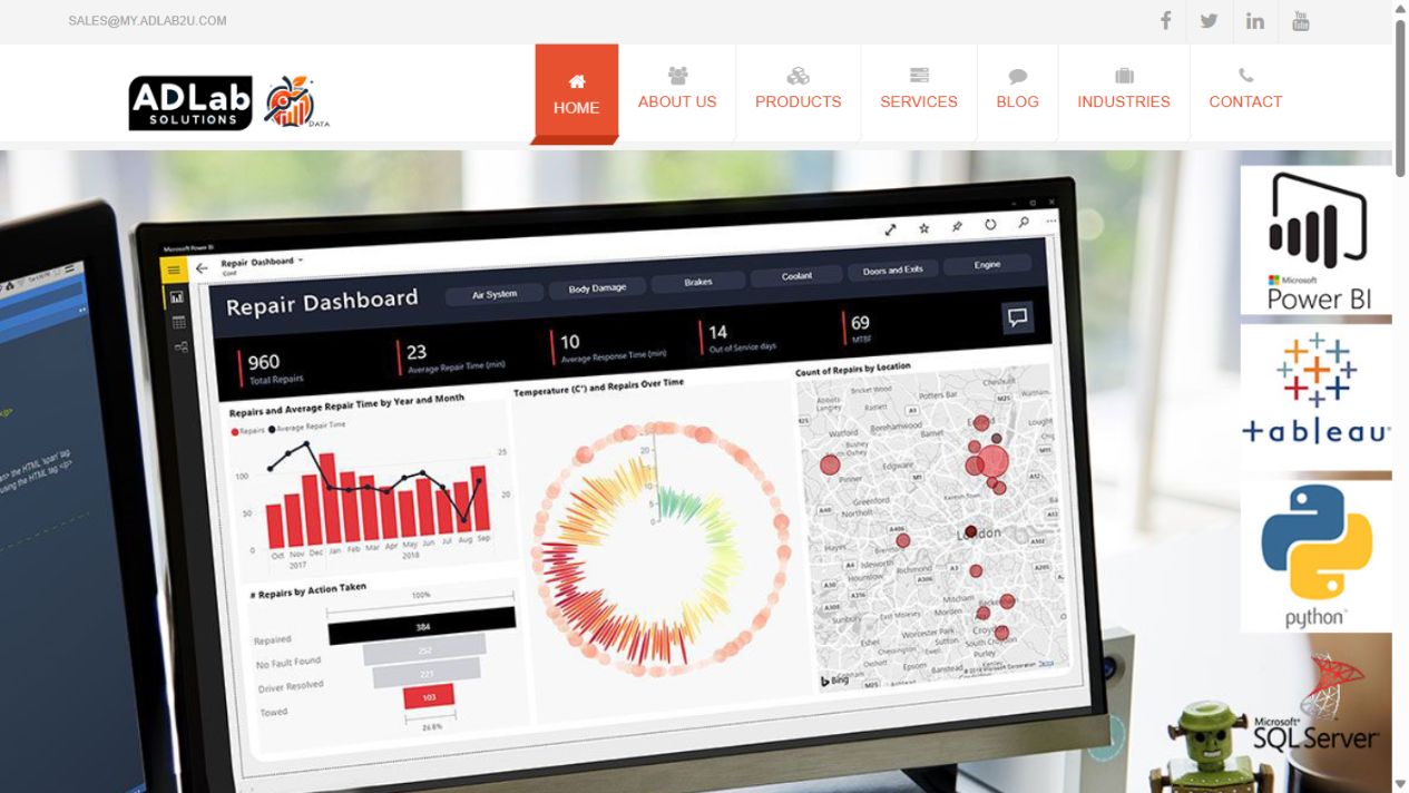 ADLab Solutions website preview
