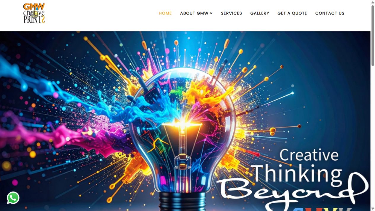 GMW Creative Prints website preview