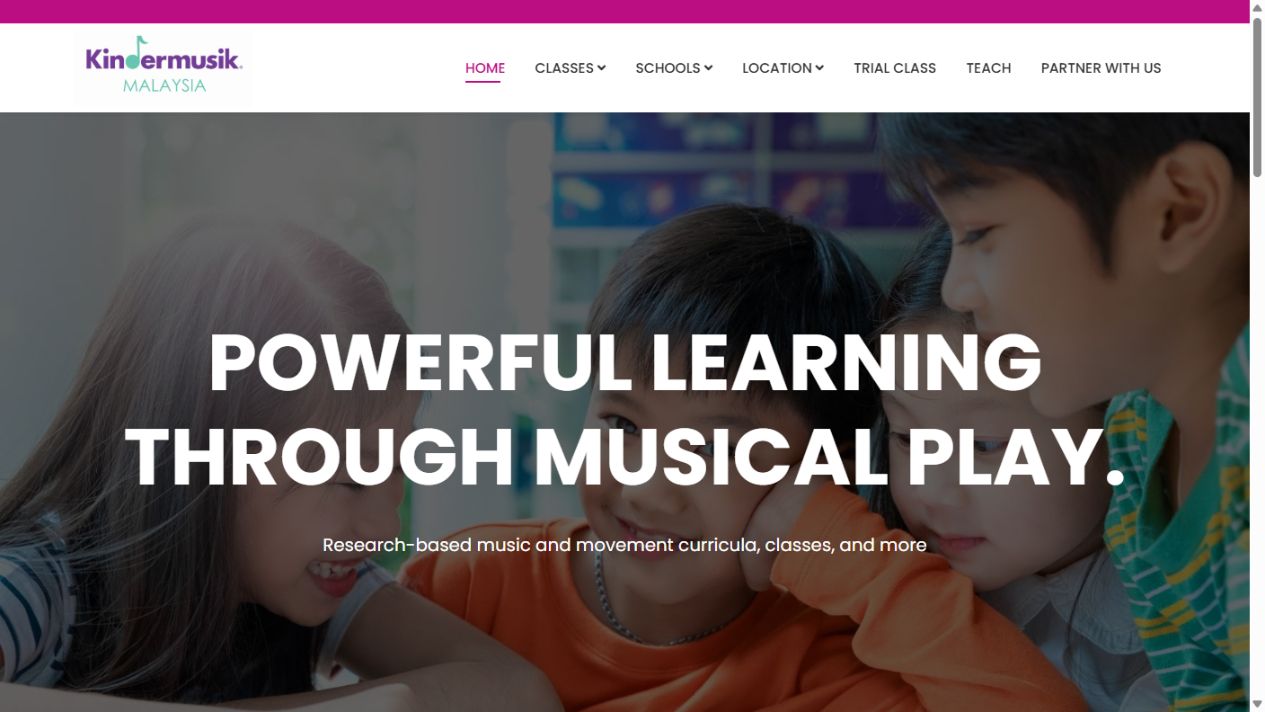 Kindermusik Malaysia website preview