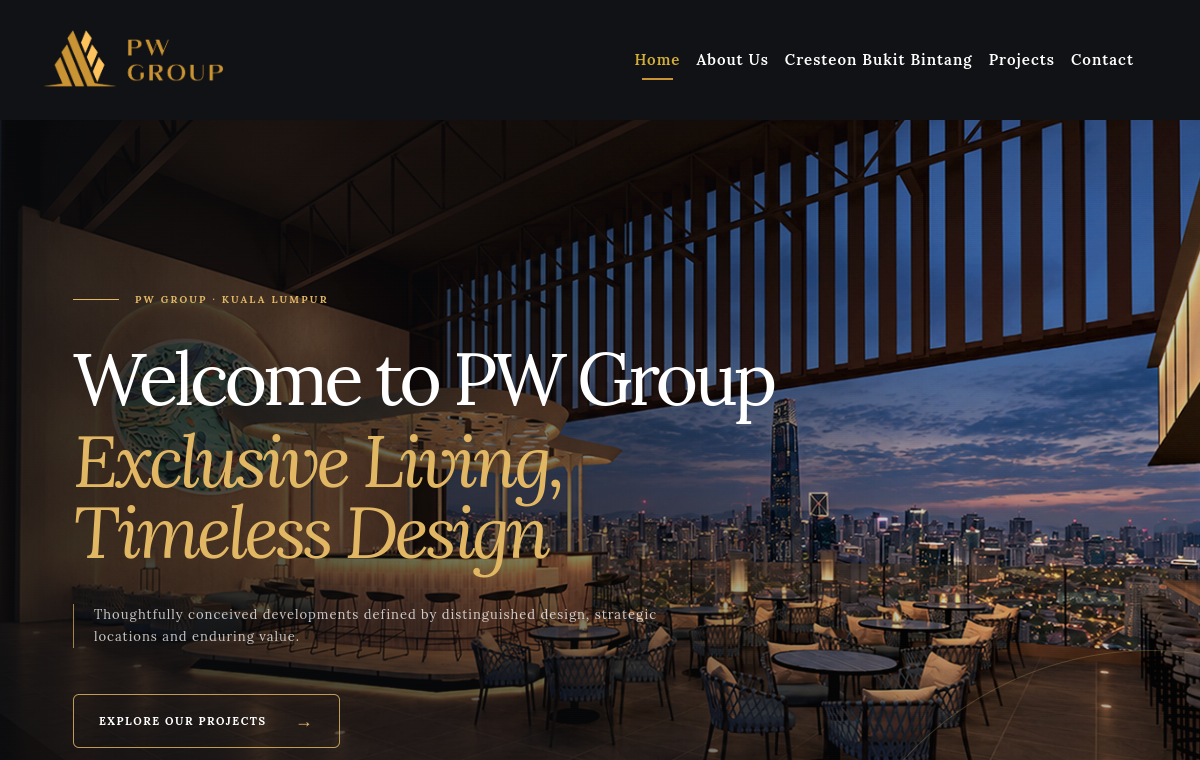 PW Group website preview