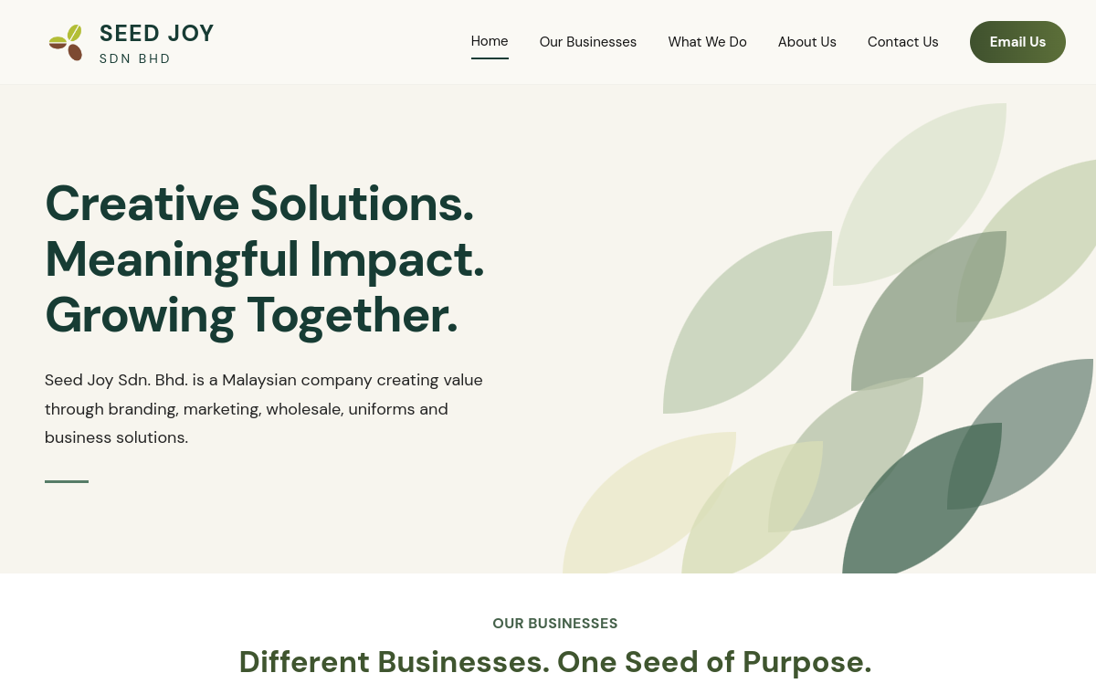 Seed Joy website preview