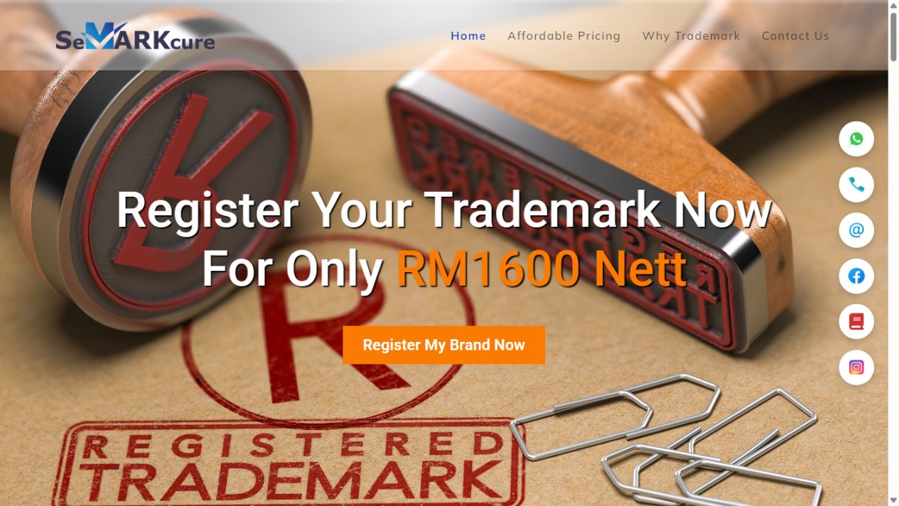 Semarkcure IP Consultancy website preview