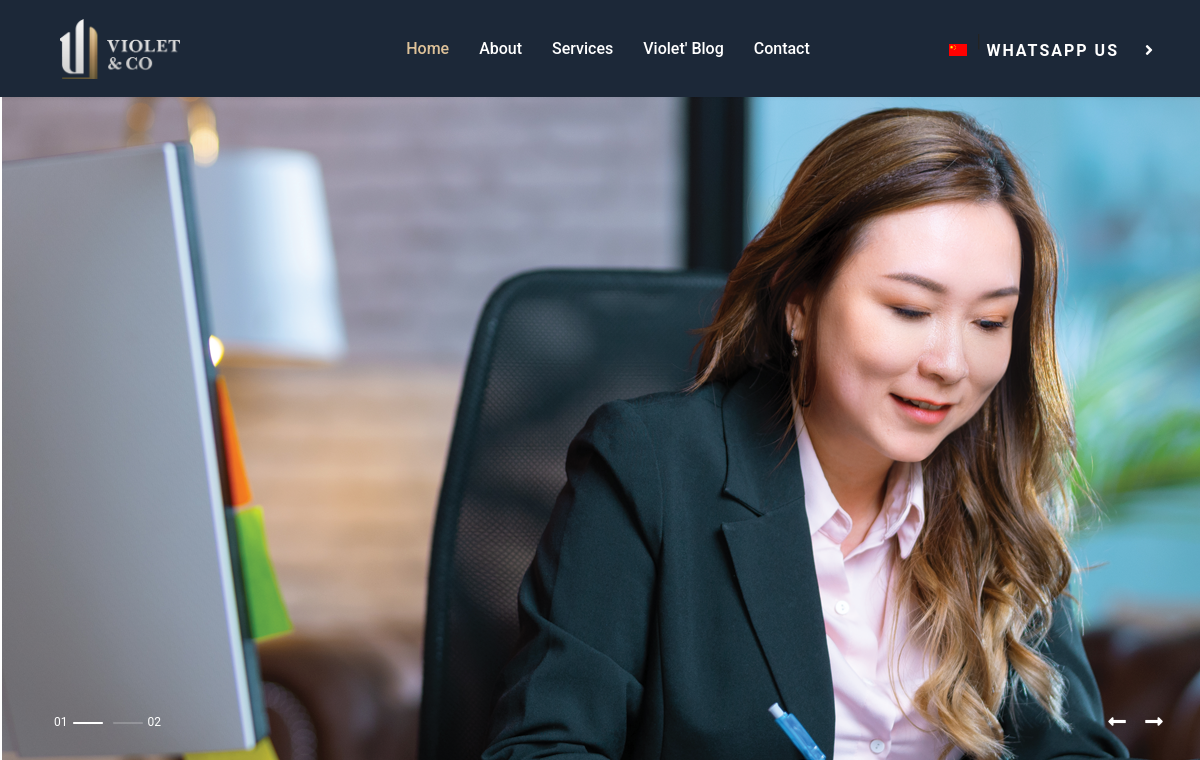 Violet and Co website preview